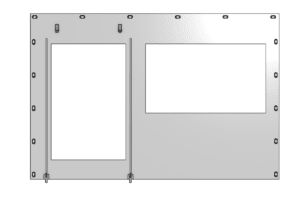 Tür mit 2 Fenster